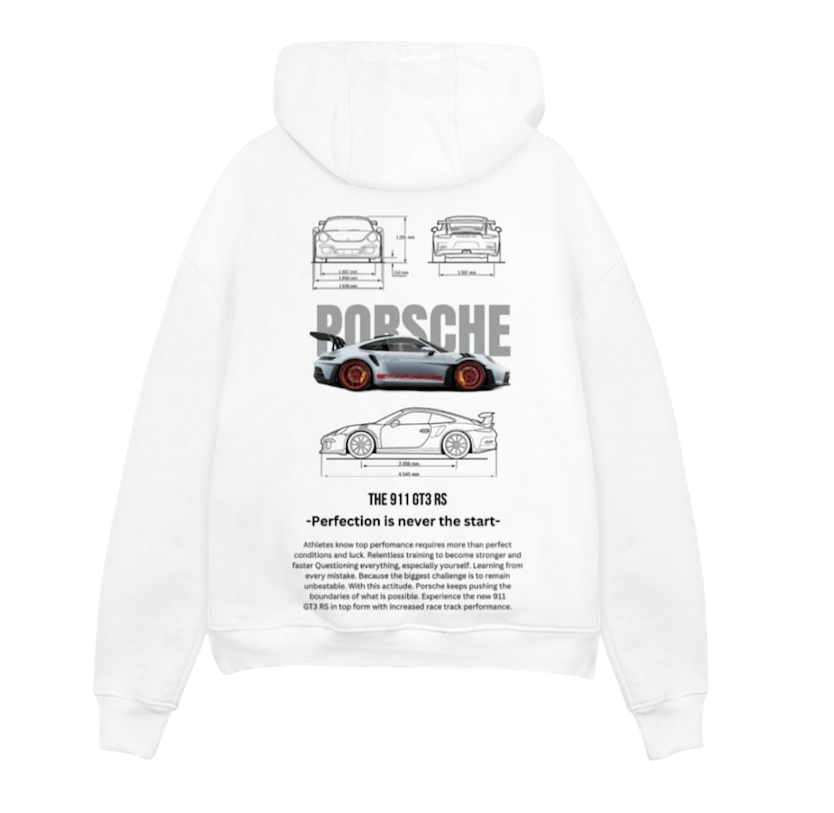 White Porsche Logo Hoodie
