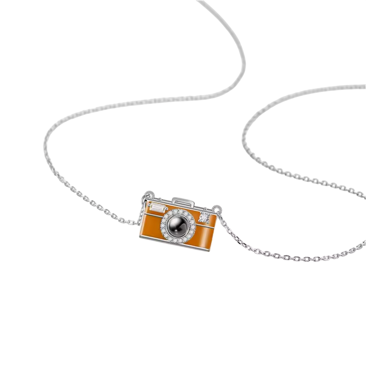 Mini Photo Projection Necklace with Hidden Camera Lens